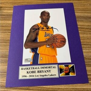 Basketball Immortal Kobe Bryant Signed Photo